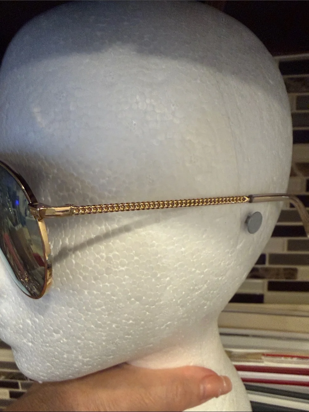 Stella McCartney Gold Mirrored Aviator Sunglasses